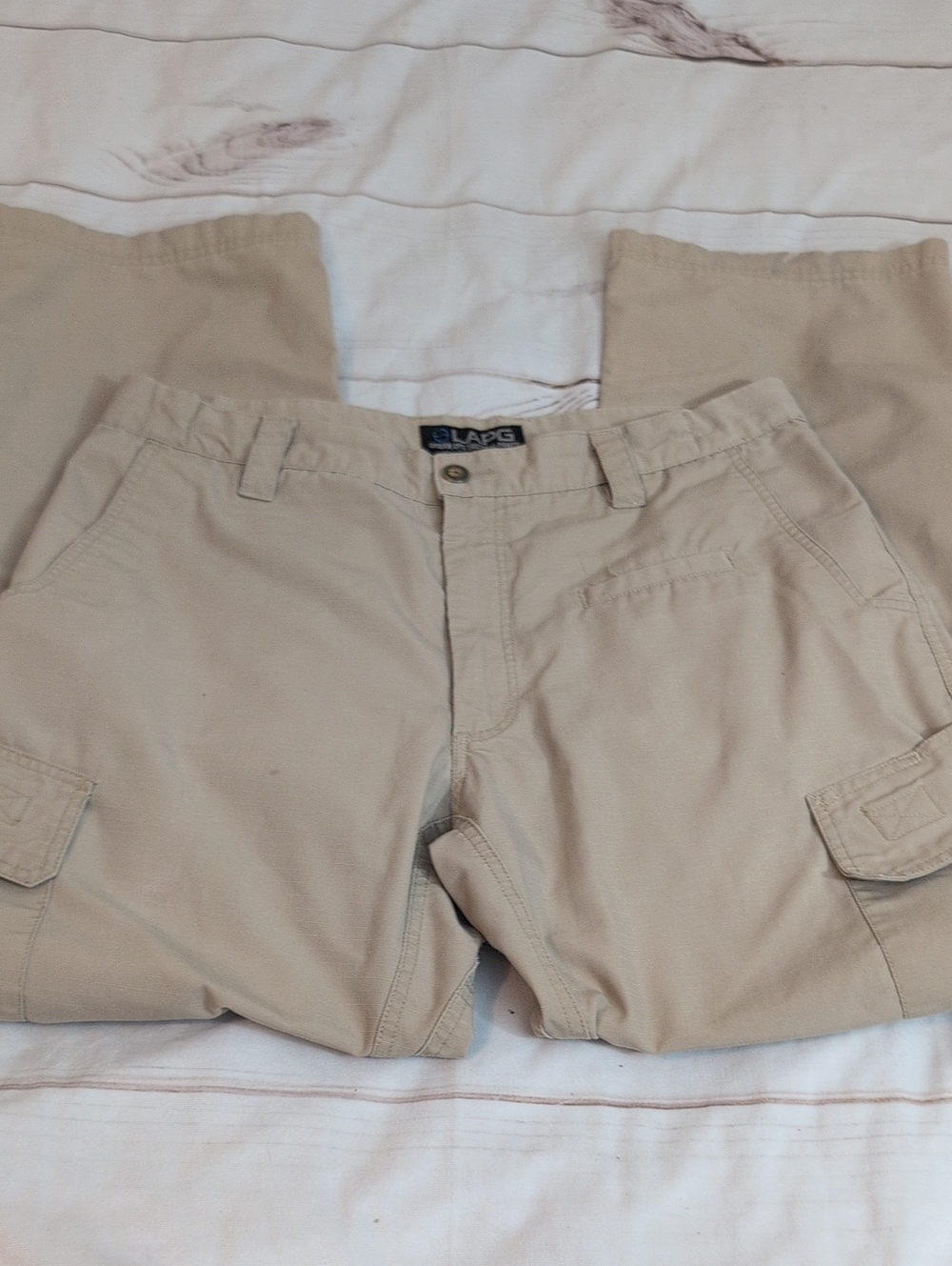 LA Police Gear LAPG Tactical Cargo Pants Mens 34x32 Khaki CCP1017LRS Duty